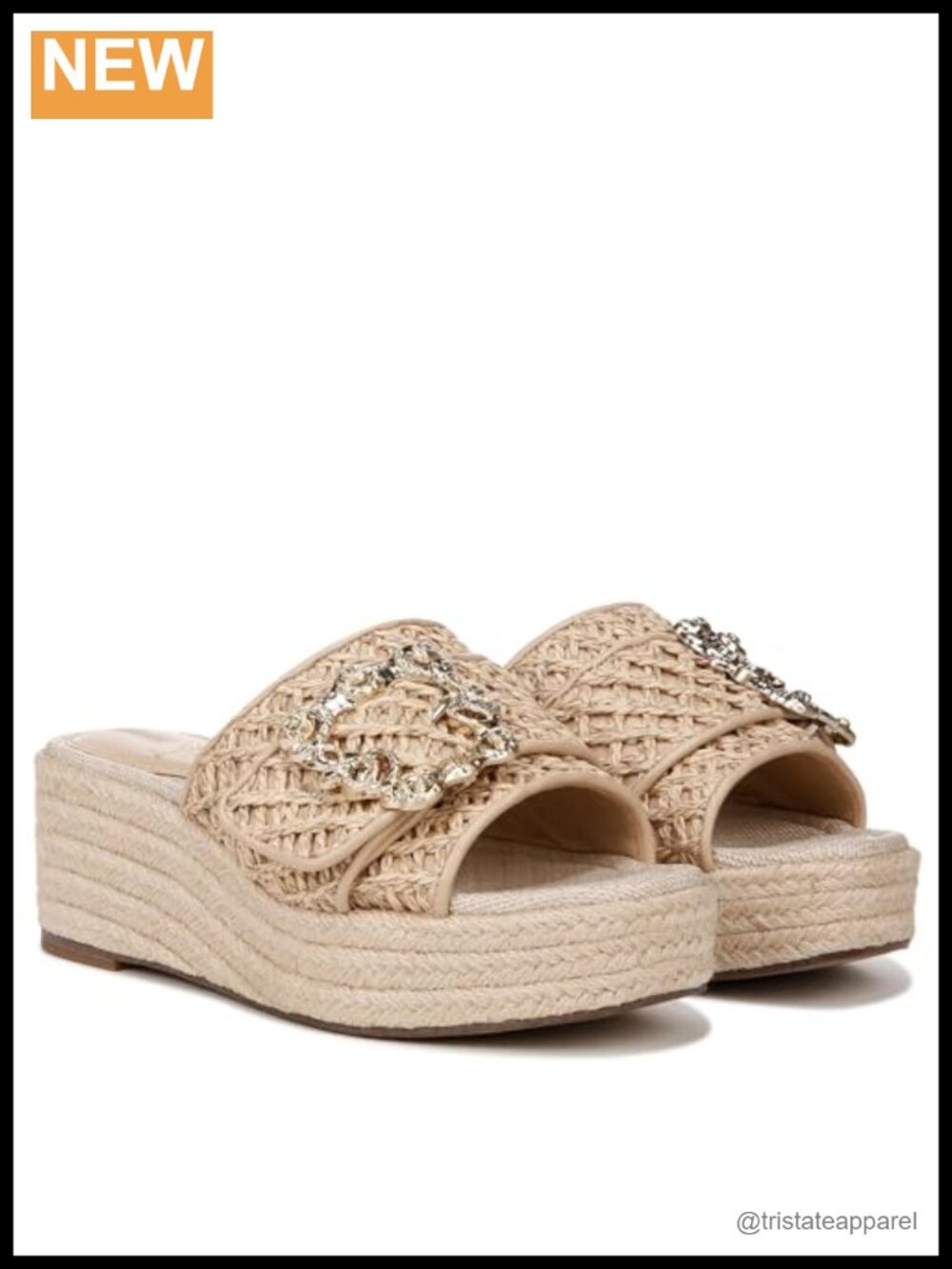 Sam Edelman Celia Women's Fabric Wedge Sandal Ankle Strap Slip On
